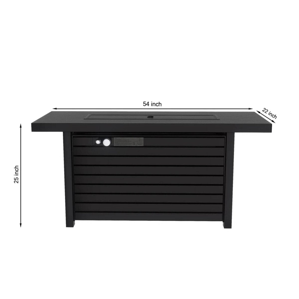 Modern Steel Outdoor Patio Fire Pit Table 54-Inch - Omega Lifestyles