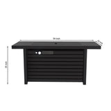 Modern Steel Outdoor Patio Fire Pit Table 54-Inch - Omega Lifestyles