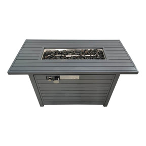 Modern Steel Outdoor Propane Adjustable Flame Fire Pit Table - Omega Lifestyles