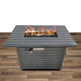 Modern Steel Outdoor Propane Adjustable Flame Fire Pit Table - Omega Lifestyles