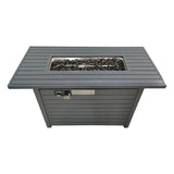 Modern Steel Propane Outdoor Fire Pit Table With Lid - Omega Lifestyles