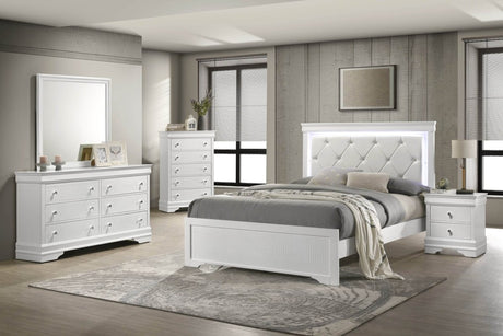 Modern Upholstered Wood 5-Piece Bedroom Furniture Set - Omega Lifestyles
