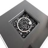 Modern White Steel Propane Natural Gas Fire Pit Table - Omega Lifestyles