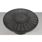 Modern Wicker Propane Outdoor Round Fire Pit Table - Driftwood - Omega Lifestyles