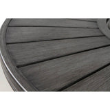 Modern Wicker Propane Outdoor Round Fire Pit Table - Driftwood - Omega Lifestyles