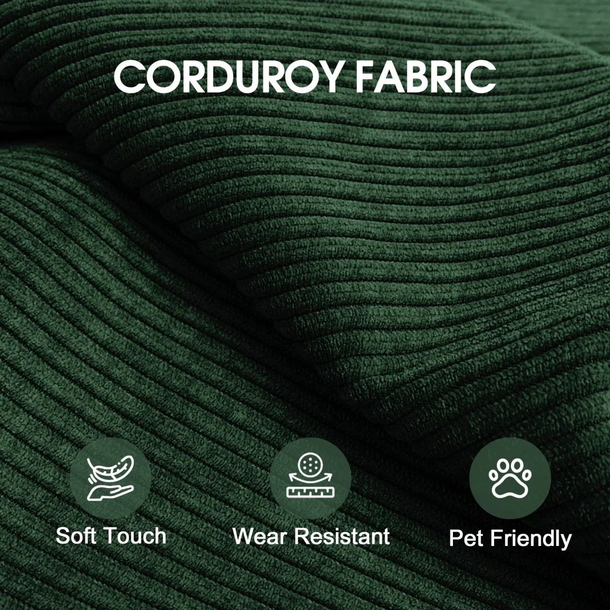 Modular Convertible Floor Sofa Bed With Corduroy Fabric - Omega Lifestyles