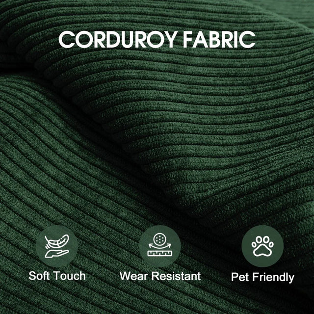 Modular Convertible Floor Sofa Bed With Corduroy Fabric - Omega Lifestyles