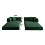 Modular Convertible Floor Sofa Bed With Corduroy Fabric - Omega Lifestyles