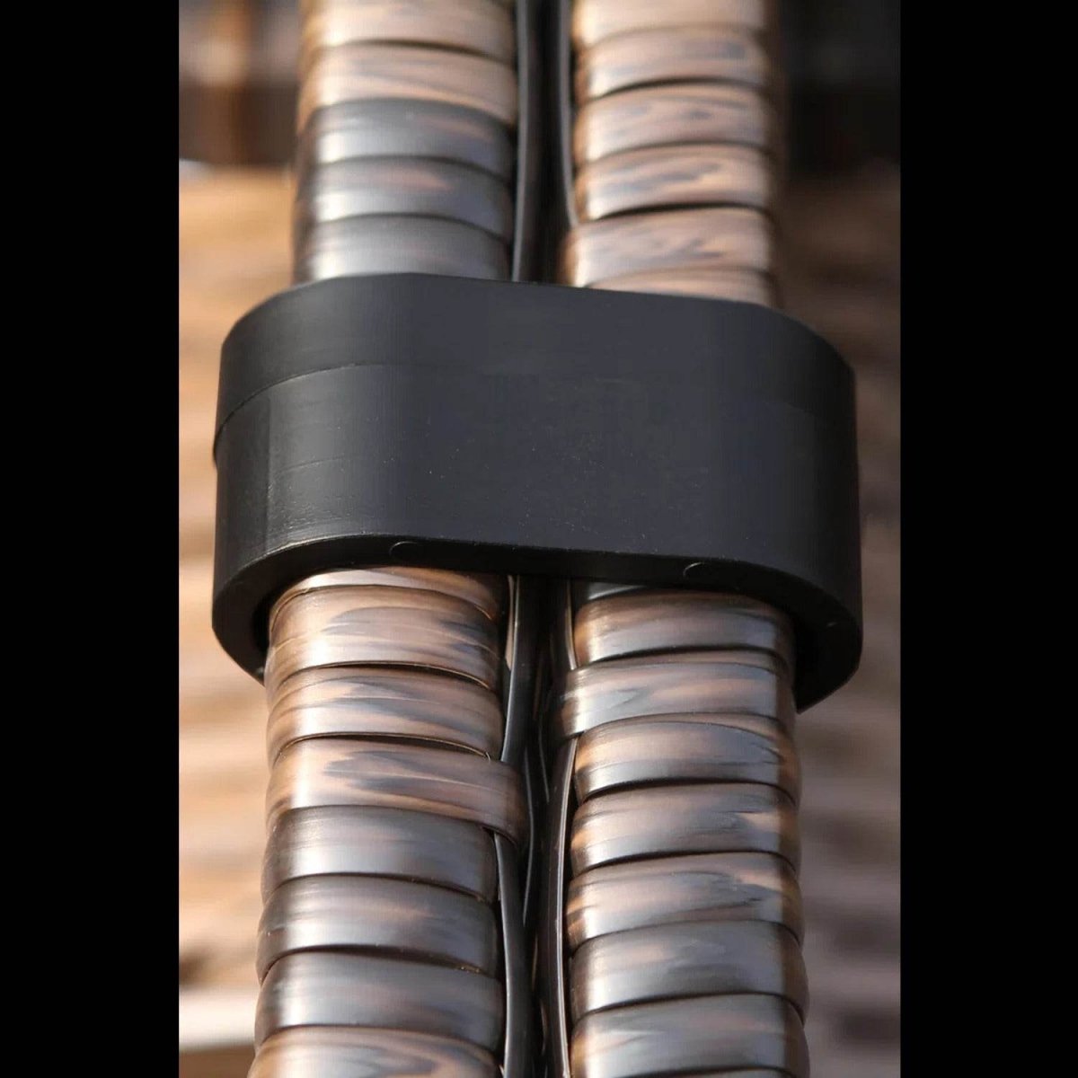 Modular Patio Wicker Loveseat With Water - Resistant Cushions - Driftwood - Omega Lifestyles