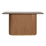 Natural Ash Mid-Century Industrial MDF Iron Counter Table - Omega Lifestyles