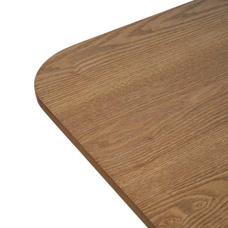 Natural Ash Mid-Century Industrial MDF Iron Counter Table - Omega Lifestyles