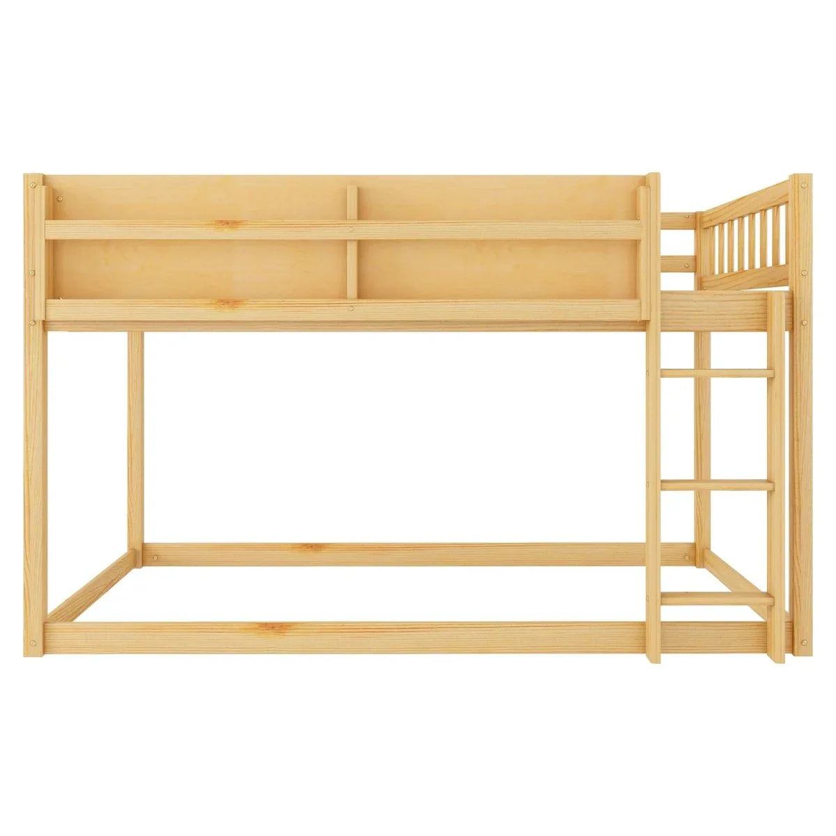 Natural Twin Over Twin Solid Wood Convertible Bunk Bed - Omega Lifestyles