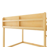 Natural Twin Over Twin Solid Wood Convertible Bunk Bed - Omega Lifestyles