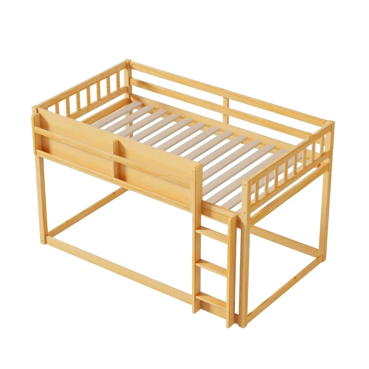 Natural Twin Over Twin Solid Wood Convertible Bunk Bed - Omega Lifestyles