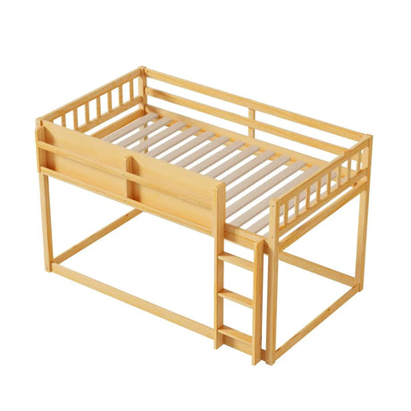 Natural Twin Over Twin Solid Wood Convertible Bunk Bed - Omega Lifestyles