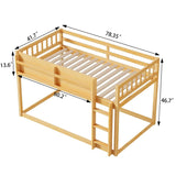 Natural Twin Over Twin Solid Wood Convertible Bunk Bed - Omega Lifestyles