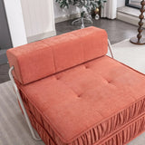 Orange Convertible Chenille Folding Sofa Chair - Omega Lifestyles