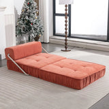 Orange Convertible Chenille Folding Sofa Chair - Omega Lifestyles
