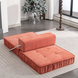 Orange Convertible Chenille Folding Sofa Chair - Omega Lifestyles