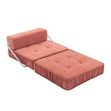 Orange Convertible Chenille Folding Sofa Chair - Omega Lifestyles