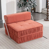 Orange Convertible Chenille Folding Sofa Chair - Omega Lifestyles