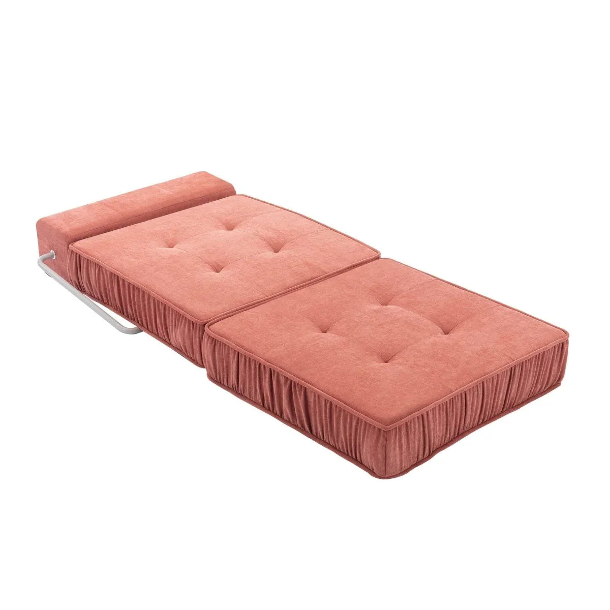 Orange Convertible Chenille Folding Sofa Chair - Omega Lifestyles