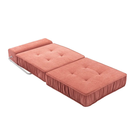 Orange Convertible Chenille Folding Sofa Chair - Omega Lifestyles