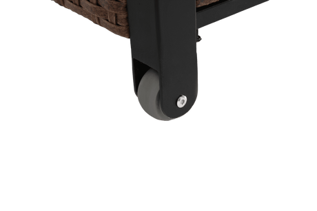 Outdoor Kitchen Wicker Rolling Cart With Storage Cabinet - Omega Lifestyles