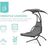 Outdoor Steel Chaise Lounge Chair With Canopy - Omega Lifestyles