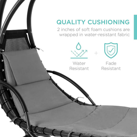 Outdoor Steel Chaise Lounge Chair With Canopy - Omega Lifestyles