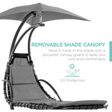 Outdoor Steel Chaise Lounge Chair With Canopy - Omega Lifestyles