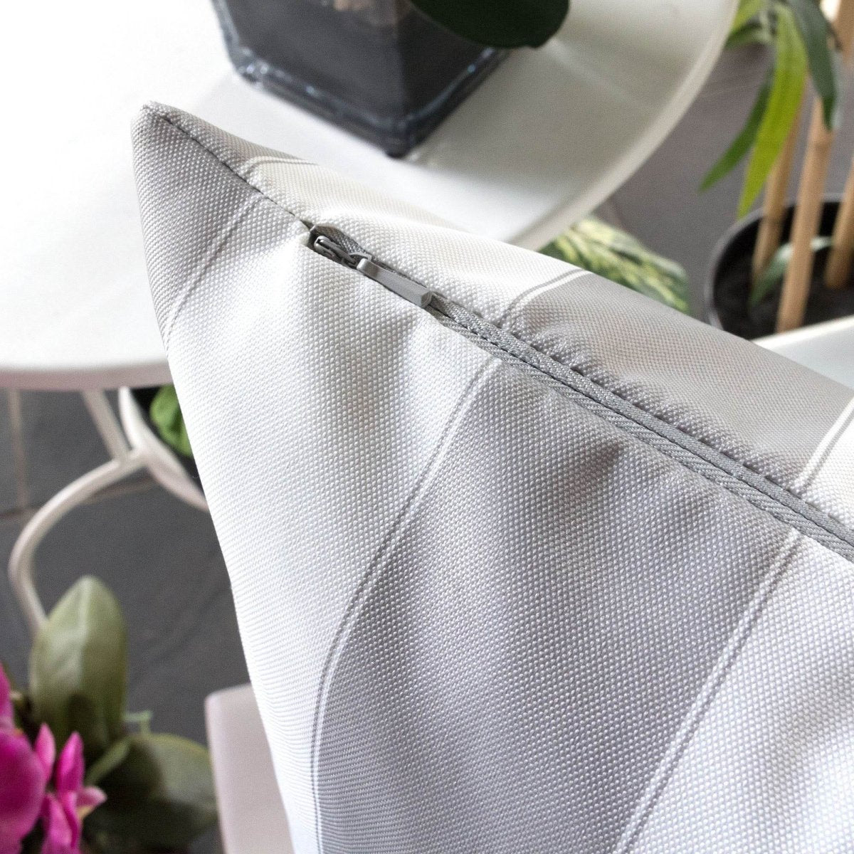 Outdoor Weather Resistant Silver 20x20 Polyester Pillow - Driftwood - Omega Lifestyles