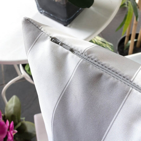 Outdoor Weather Resistant Silver 20x20 Polyester Pillow - Driftwood - Omega Lifestyles