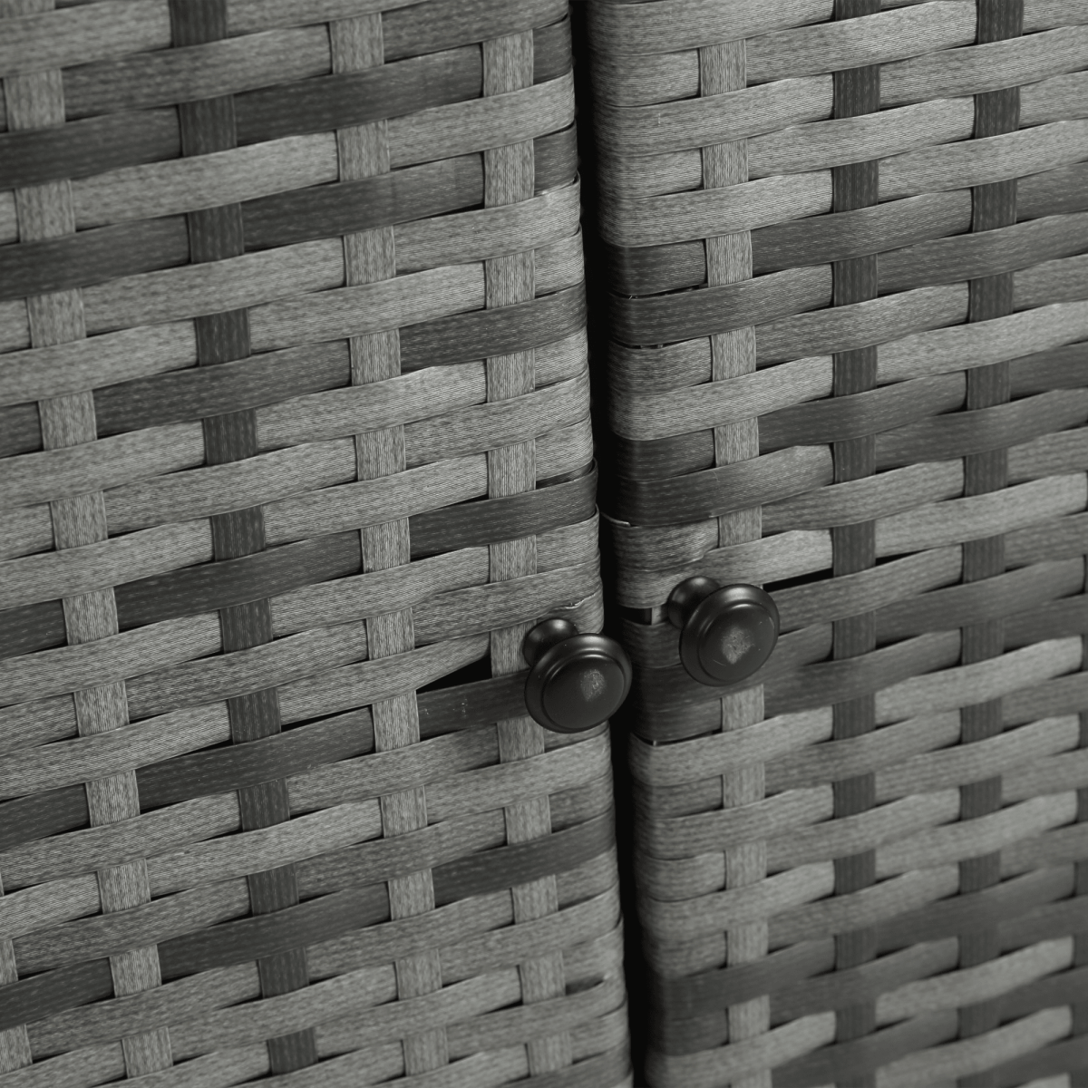 Outdoor Wicker Patio Bar Serving Cart With Wheels - Driftwood - Omega Lifestyles