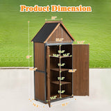 Outdoor Wood And Metal Garden Tool Storage Cabinet - Omega Lifestyles