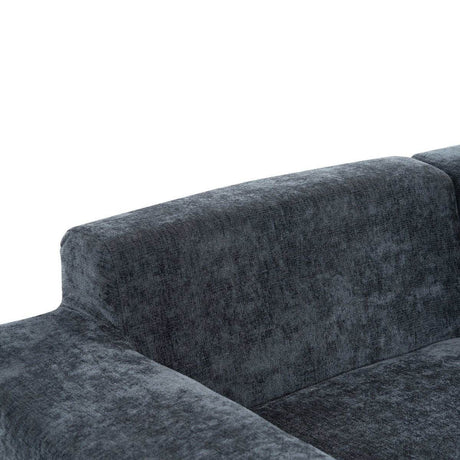 Oversized Modular Sectional Sofa Set Grey Chenille - Sleep Galleria