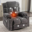 Oversized Soft Massage Rocker Recliner Chair With Heat - Driftwood - Omega Lifestyles