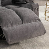 Oversized Soft Massage Rocker Recliner Chair With Heat - Driftwood - Omega Lifestyles