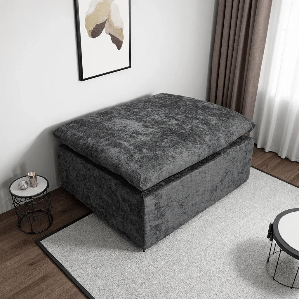 Plush Corduroy Modular Sectional Sofa With Chaise Lounge - Omega Lifestyles