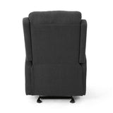 Plush Waterfall Backrest Fabric Manual Rocker Recliner - Driftwood - Omega Lifestyles