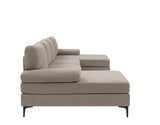 Polyester Blend U-Shape Sectional Sofa With Double Chaise - Omega Lifestyles