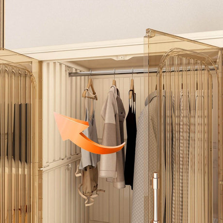 Portable Wardrobe Closet Organizer With Magnetic Doors - Sleep Galleria