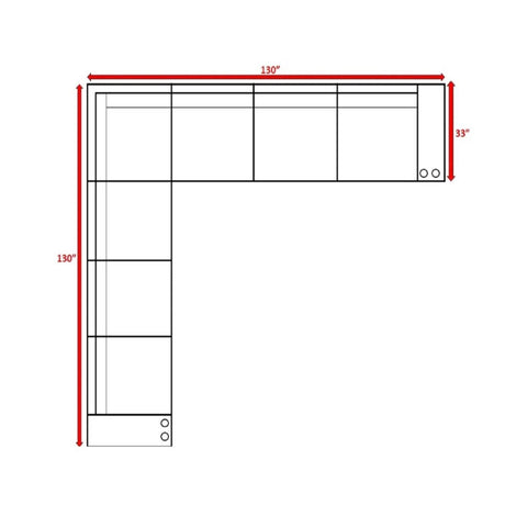 Premium Fully Assembled Wicker Outdoor Sectional Lounge Set - Driftwood - Omega Lifestyles