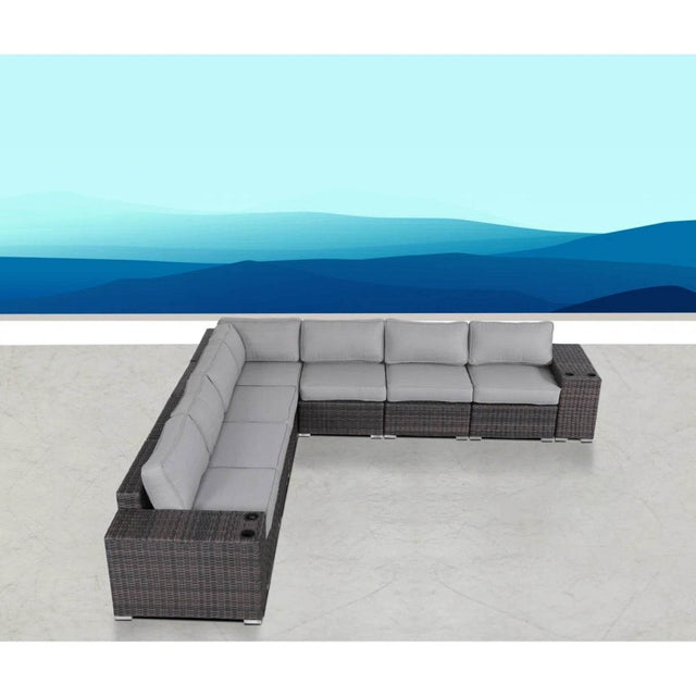 Premium Fully Assembled Wicker Outdoor Sectional Lounge Set - Omega Lifestyles