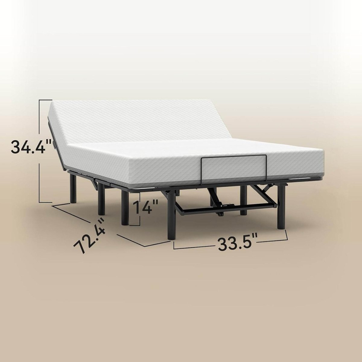 Queen Adjustable Bed Base Frame With Dual USB Ports - Driftwood - Omega Lifestyles