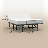 Queen Adjustable Bed Base Frame With Dual USB Ports - Driftwood - Omega Lifestyles