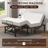 Queen Adjustable Bed Base Frame With Dual USB Ports - Driftwood - Omega Lifestyles