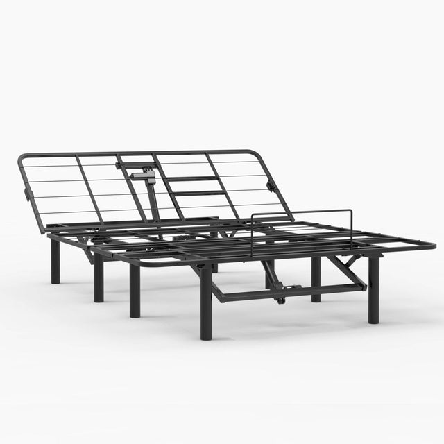 Queen Adjustable Bed Base Frame With Dual USB Ports - Driftwood - Omega Lifestyles