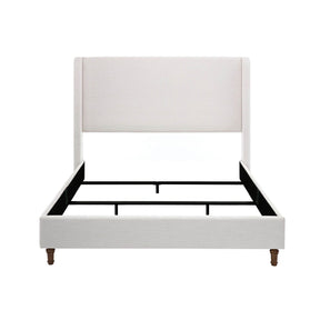 Queen Contemporary Upholstered Wingback Bed Frame - Omega Lifestyles