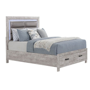 Queen Farmhouse Solid Wood MDF Storage Bed Frame - Omega Lifestyles